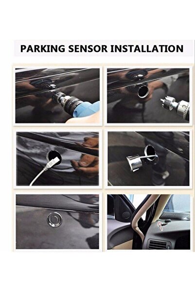 Niken Araç geri park sensörü led ekran ve ses ikazlı gri göz