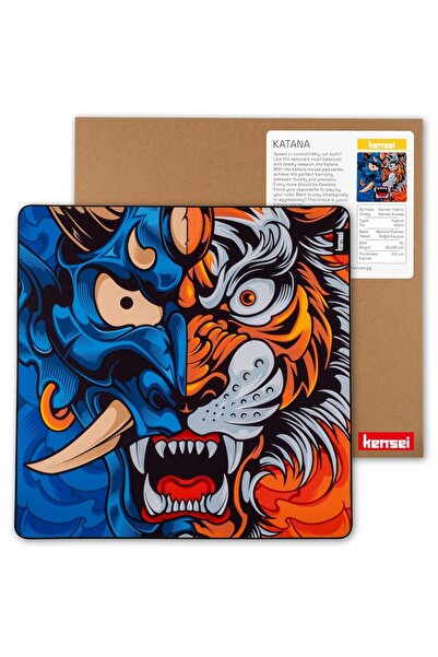 Hype Store Kensei 50X50 cm 4 mm Hybrid Mouse Pad XL (Half Oni Tiger)