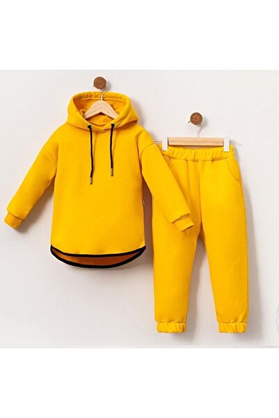 Necix's Hooded Bolt Three Thread Shard Fleece-Lined Top Set Yellow