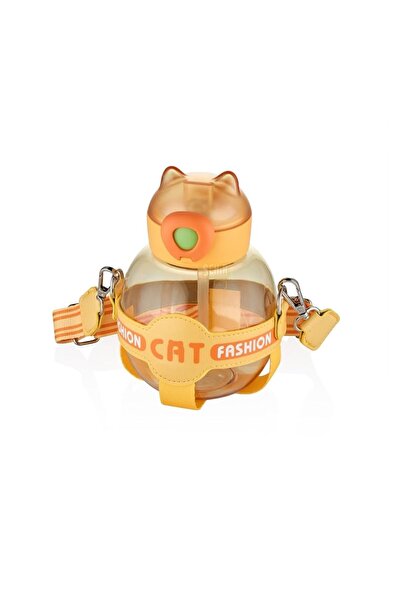 Hype Store 720ml Cute Cat Silicone Straw Polycarbonate Children's Water Bottl...