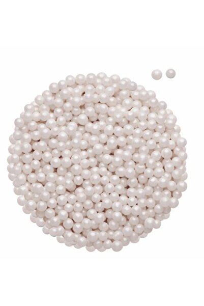 hediyehobihersey Pasta Süsleme Şekeri Draje Boncuk Pasta Süsleme Şekeri Inci 10 mm 4 mm 2 mm 120 GR