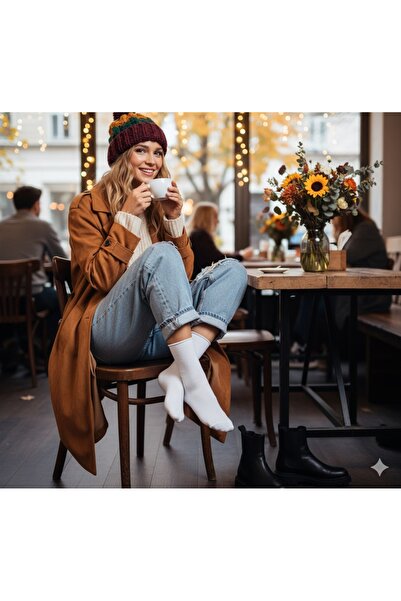 Forwena 3-компонентен комплект безшевни бели модални дамски чорапи