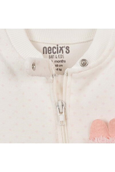 Necix's Lama Embroidered Velvet Jumpsuit Ecru