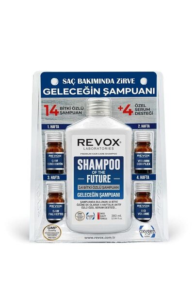 Hype Store Revox Bitkisel Şampuan Ve Aktif Özlü 4 Adet Özel Destek Serumu Saç...