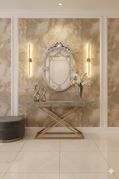 Generic Artistic mirror with a decorative frame – a touch of modern luxury, 80*54cm