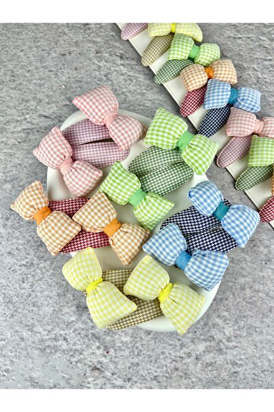 Toka Sepetim Ekose Pofuduk Kurdele Çıtçıt Toka 1 Çift