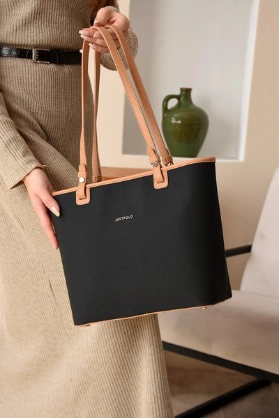 Just Polo Women's New Season 3 Compartment Large Size Stylish Shopper Hand & Shoulder Bag