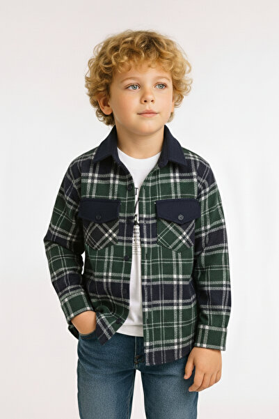 Mixima 5-12 Yaş Erkek Çocuk Kışlık Ekose Oduncu Gömlek