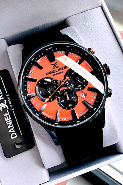 Daniel Klein Exclusive Orijinal Erkek Kol Saati Su Geçirmez Siyah Renk Siliko...