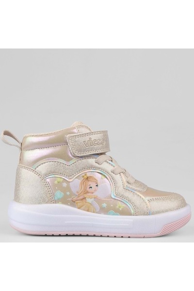 Vicco Klint Phylon Rubber Sole Orthopedic Lighted Children's Boots Beige