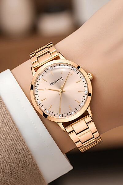 Ferrucci Fc.13070M Steel Cord Steel Case Women Wristwatch, Bracelet Gift Rose Zmfer201