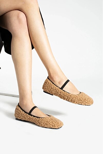 Barka Kürklü lastikli taba kadın babet