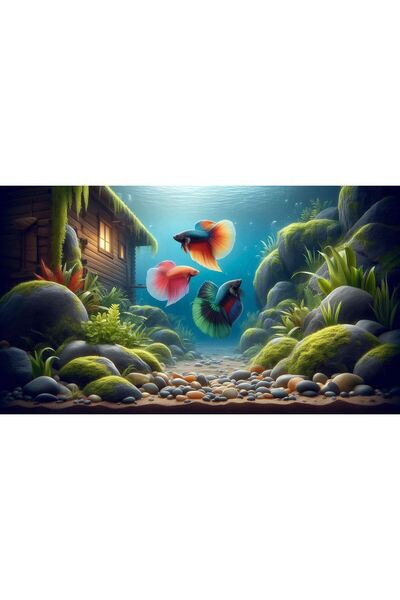 Akvaryum 30 Cm Akvrym ArkaFonu Arkaplanı