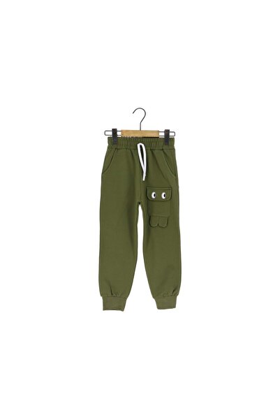 atabay Eye-Embroidered Pocketed Two-Thread Shardoon Trackpants Bottom Khaki