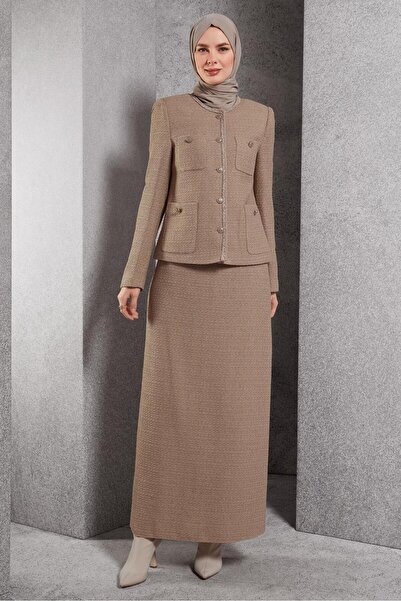 Alvina 30506 Model Buttoned Skirt Set