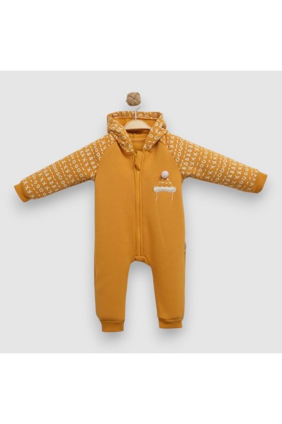 Necix's Winter Adventure Hooded Three Yarn Sha Fleece-Lined Ulum Mustard