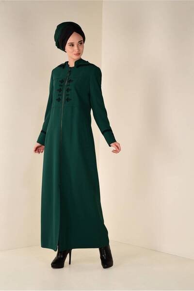 Alvina Hooded Embroidered Top Coat 1315