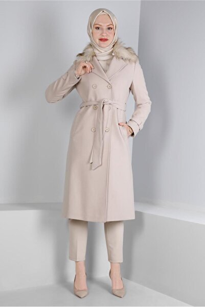 Alvina FUR COLLAR BELLY COAT 90393