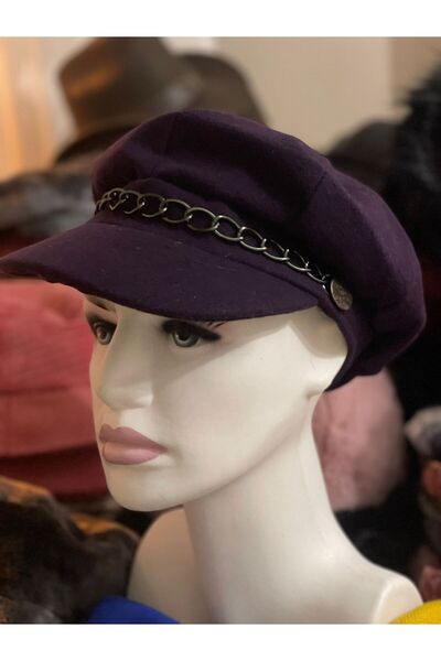 kuru قبعة باريتا من قماش كاشي مع إكسسوارات زينكي الشتوية