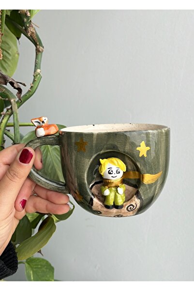 visera Handmade Khaki Green Prince Figurine Mug
