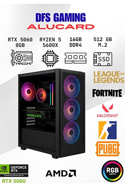 FAZEON DFS Gaming ALUCARD RYZEN 5 5600X-B550M-RTX 5060 8GB-16GB RAM-512GB M.2...