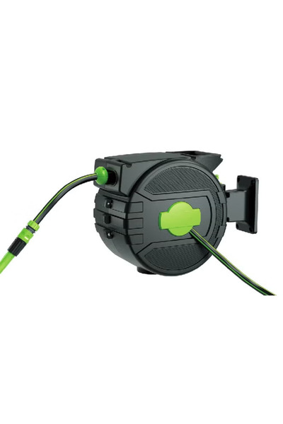 Daye بكرة خرطوم حديقة قابلة للسحب واللف التلقائي 1/2 بوصة × 130 قدمًا