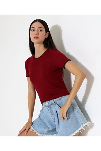 ribana Bluză de damă cu guler cu mâneci, lucrată manual, cu cusături de cioba...