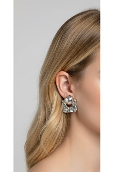 Aksesuar Steel Earring Button Plate