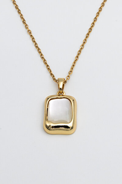 Limosse Jewelry قلادة فيرا ستون ستيل ذهبية
