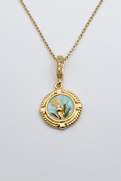 Limosse Jewelry قلادة فلوراليس فينتاج من الفولاذ المقاوم للصدأ على شكل زهرة م...