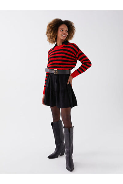 LC Waikiki Crew Neck Striped Long Sleeve Women's Knitwear Sweater