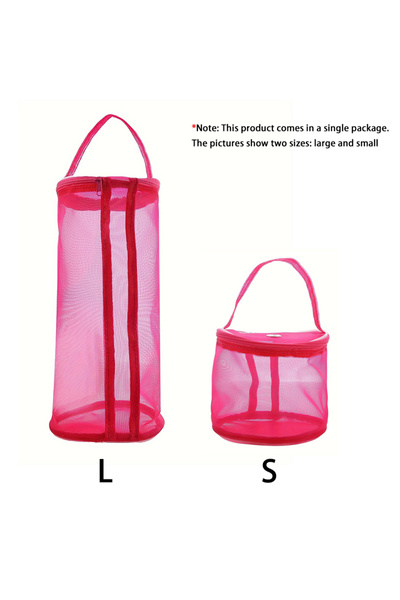 Choice7 S Rose red -1pc 1 PC，Portable Yarn Storage Bag Hollow Mesh Knitting W...