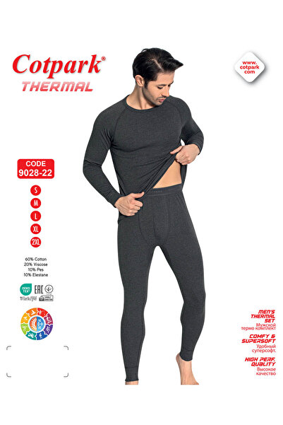Cotpark Men's Thermal Underwear Set - Anthracite 9028