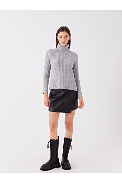 LC Waikiki Turtleneck solid long sleeve women knitwear sweater