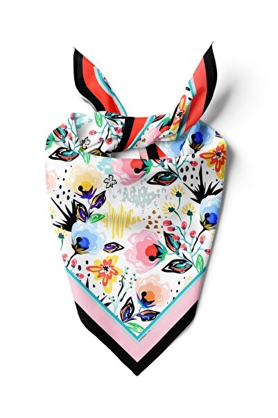 Modabutik F113 ÇİÇEK BAHÇESİ TEMALI BANDANA DG12456