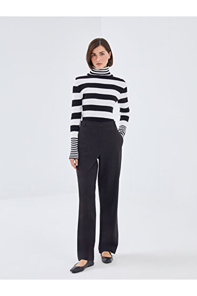 LC Waikiki Turtleneck Color Blocked Women's Knitwear Sweater