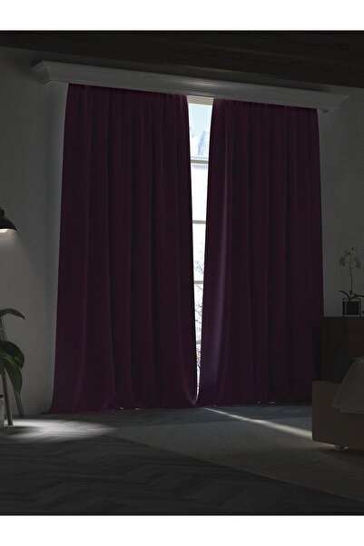 FAVOLLİ Σκούρο Λεβάντα Χρώμα Blackout Blackout Curtain Midnight Series