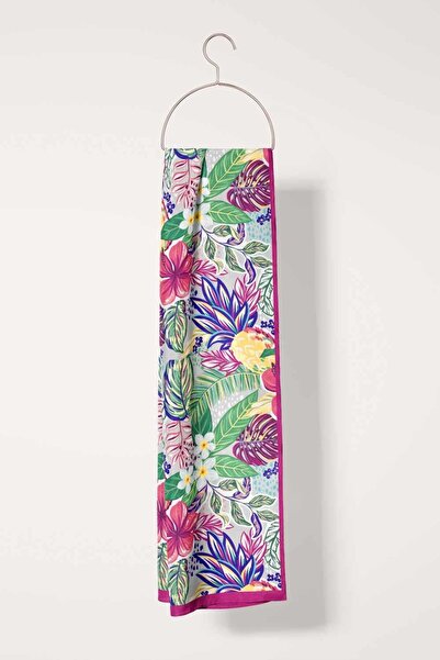 Vissona I59 Satin Silk Pineapple Flower Patterned Women's Scarf