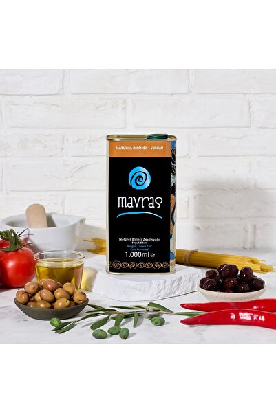 Mavras Natürel Birinci Zeytinyağı 1 Lt - Soğuk Sıkım Olgun Hasat