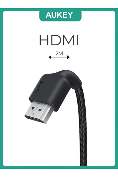 AUKEY (2-Pack) HDMI 2.0 HDMI Cable 2M H01 (1 Cable Black + 1 Cable Red) Red/Black