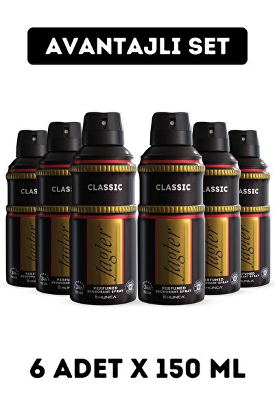 Jagler Erkek Deodorant Classic 150 ml (6 ADET)