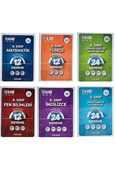 Dinamo Yayınları 8.Sınıf Sarmal Deneme matematik-türkçe-fen bilimleri-inkilap...