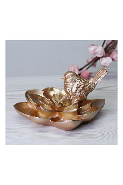 Selim Dekor Camelia Kuşlu Aksesuar Vizon