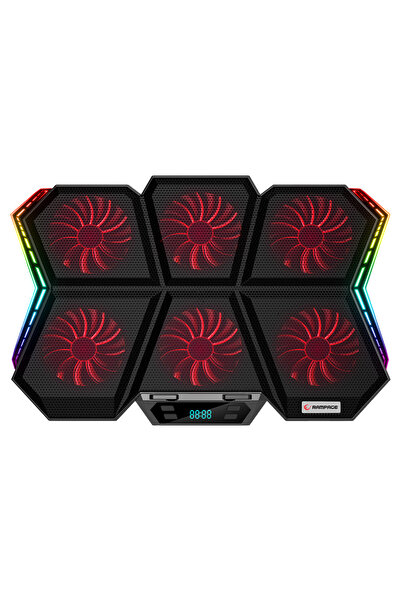 Rampage Ad-rx44 X-gale 6 Fanlı Rgb 7 Kademeli Lcd Göstergeli Notebook Soğutuc...