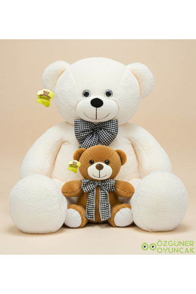 Özgüner Oyuncak 101 Yavrulu Papyonlu Büyük Ayıcık (%100 YERLİ)