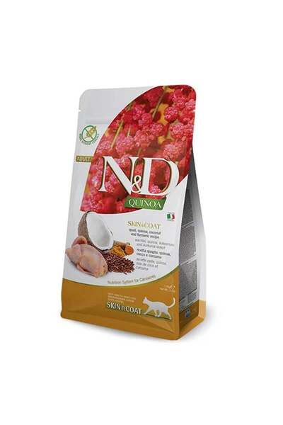 N&D Quinoa Skin Coat Bıldırcın Etli Yetişkin Kedi Maması 5 Kg