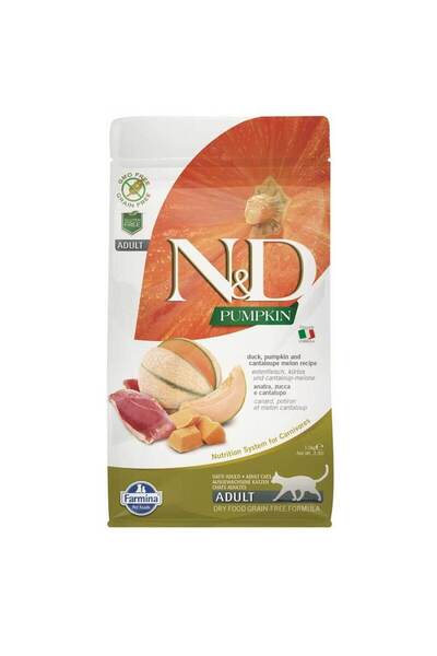 N&D Balkabaklı Ördek Ve Kavunlu Kedi Maması 1.5 Kg