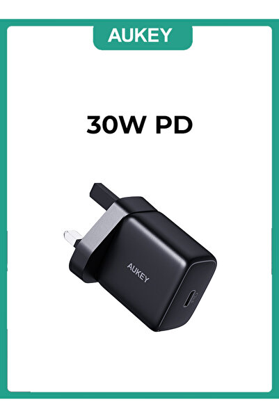 AUKEY Swift 30W PD - Type-C compact size wall charger for ,iPhone,Samsung PA-R1P - Black