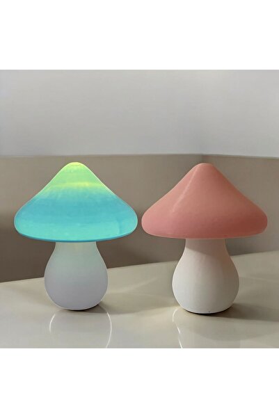 ALCAN D 2’li LED Mantar Gece Lambası – Pilli, Renkli ve Dekoratif Işık Seti |...