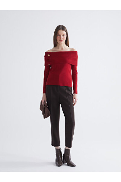 LC Waikiki Özmarka Yeni Sezon Kayık Yaka Kadın Triko Kazak